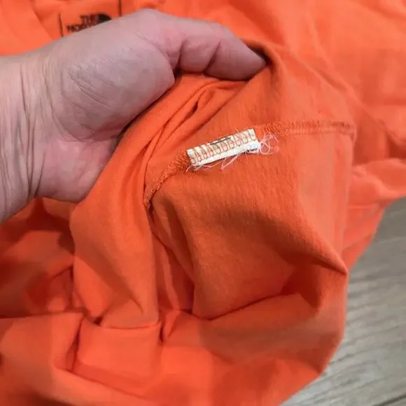 NORTH FACE Orange Crew‎ Neck Short Sleeve Cotton Tee Shirt T Top Outdoor Size XS - Picture 8 of 10